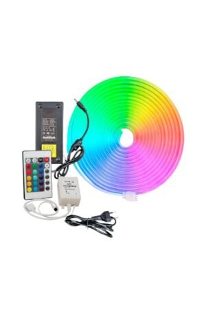 tira de neon multicolor rgb x 5 mts