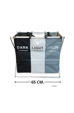 cesto de ropa con 3 divisiones